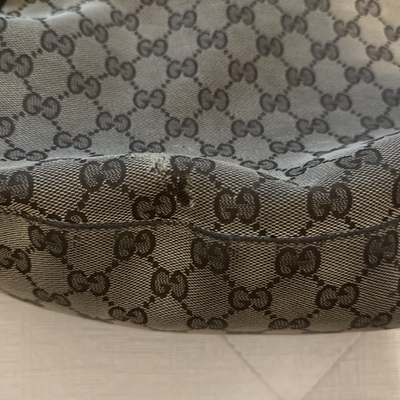 GUCCI Pelham GG monogram canvas horsebit tote shoulder hobo bag tan brown - Picture 12 of 16